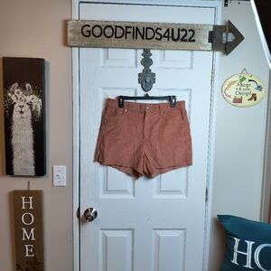 Aerie Women's Corduroy Stretchy High-Rise Shorts Coral Pink Size L